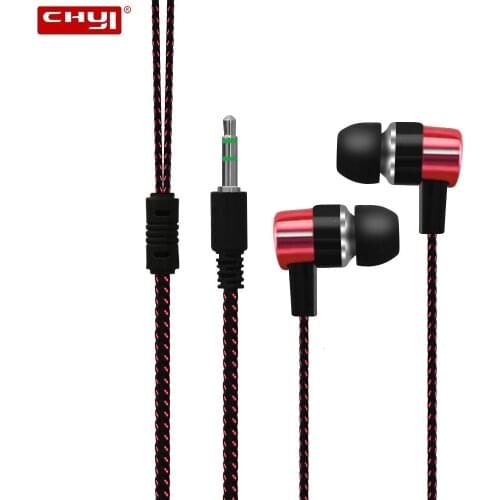 CHYI Wired Earphone Sport Earbuds Weaving Cable In-ear Headset Earphones Stereo Earbud Ear Phone For PC Phone Computer Desktop