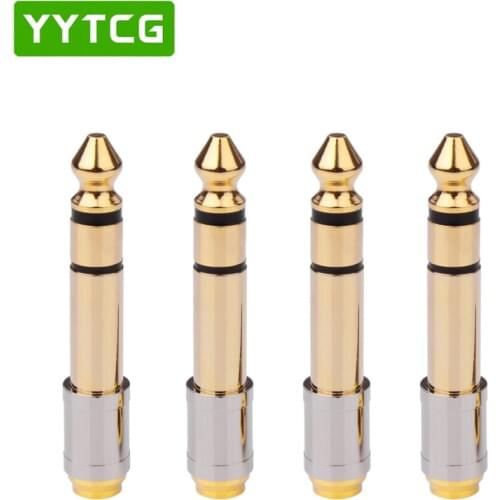 YYTCG Jack 6.5 6.35mm Male Plug to 3.5mm Female Connector Headphone Amplifier Audio Adapter Microphone AUX 6.3 3.5 mm Converter