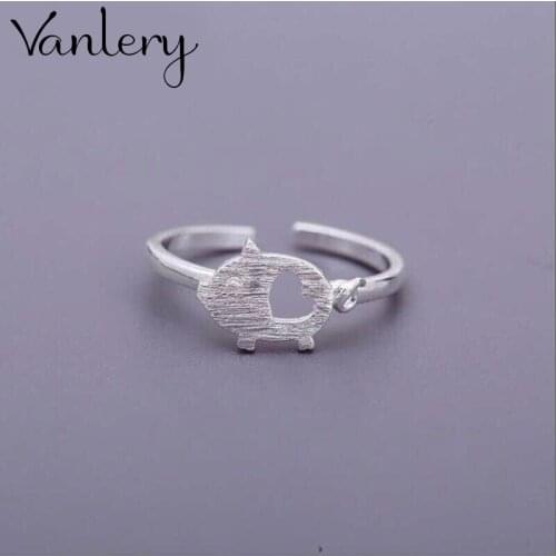 Luxury Brand Pig Rings For Women Wedding Statement Jewelry Valentines Gifts Lover Finger Ring