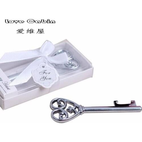 Heart silver bottle opener "Key to my heart " 10PCS/LOT wedding party favor gift