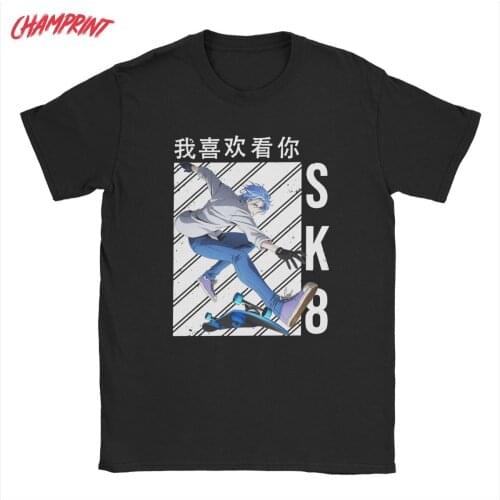Sk8 The Infinity Langa Hasegawa T Shirt Mens 100% Cotton Vintage T-Shirt O Neck Tee Shirt Short Sleeve Tops 6XL