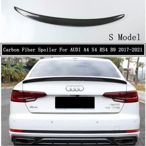 Carbon Fiber Spoiler For AUDI A4 S4 RS4 B9 2017 2018 2019 2020 2021 Wing Lip Spoilers High Quality Car Accessories