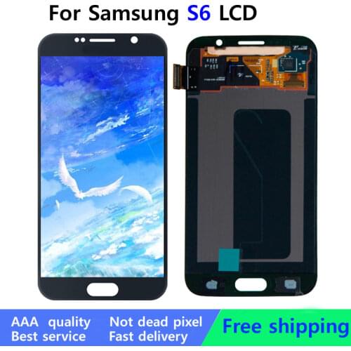 Super AMOLED Replacement For Samsung Galaxy S6 G920 G920F LCD Touch Screen G920A Display Digitizer