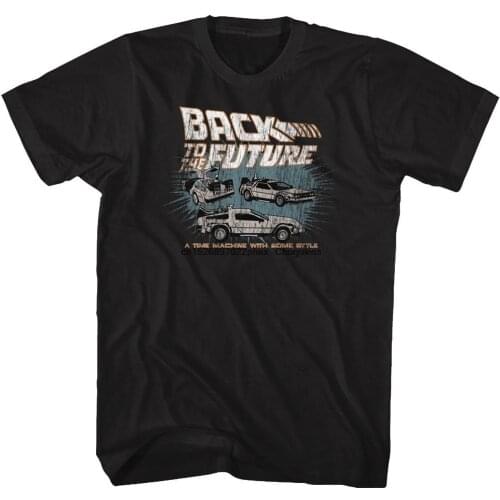 Back To The Future A Time Machine With Some Style Black Shirts