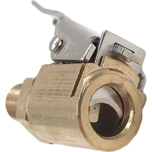 1pcs Brass Car Inflatable Nozzle Adapter Car Truck Pump Tire Adapter Nozzle Clip Quick Change Connector Air Accessories Car S2B3