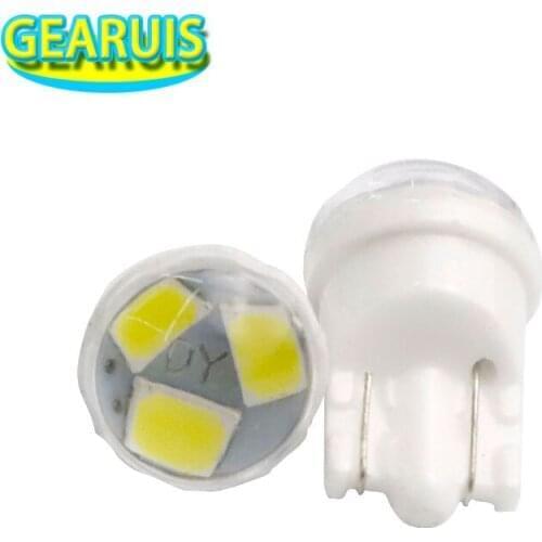 100pcs T10 ceramic mini 3 SMD 2835 LED 20MA 18*11*9mm W5W 194 501 Wedge dome reading lights Interior light