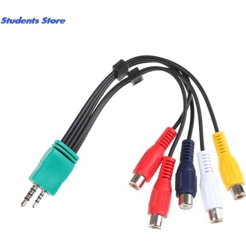 3.5mm + 2.5mm to 5RCA Audio Video AV Component Adapter Cable For Samsung LED LCD TV BN3901154W BN39-01154W 20cm