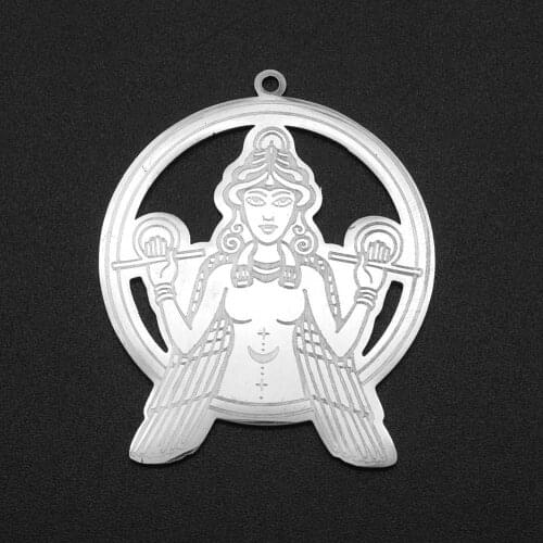 5pcs/lot 100% Stainless Steel Gaea Goddess DIY Earring Charm Pendant Wholesale Never Fade Jewelry Bracelet Making