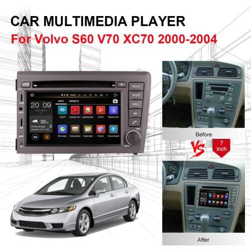 Android 9.0 Octa Core 4GB RAM Car Radio Stereo For Volvo S60 V70 XC70 2000 2001 2002 2003 2004 CD DVD Video Multimedia Player