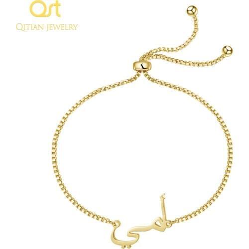 Personalized Custom Arabic Name Bracelet Handwriting Signature Women Kids Jewelry Stainless Steel Bracelets Gifts For Women