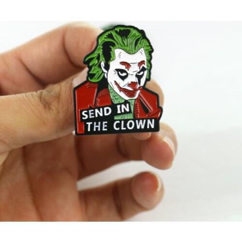 Joker Enamel Pin And Brooch Clown Badge On Backpack For Clothes Broche For Women Men Gift