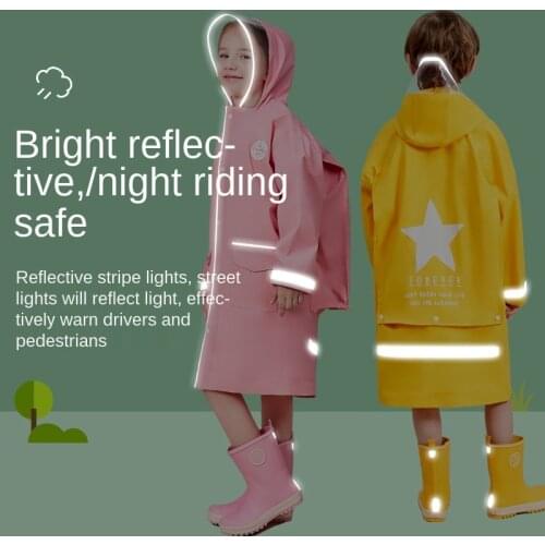 Children Raincoat Kids for Girls Boys Cute Waterproof Child Rain Coat Cover Poncho Rainwear Hooded Impermeable Kid Raincoats