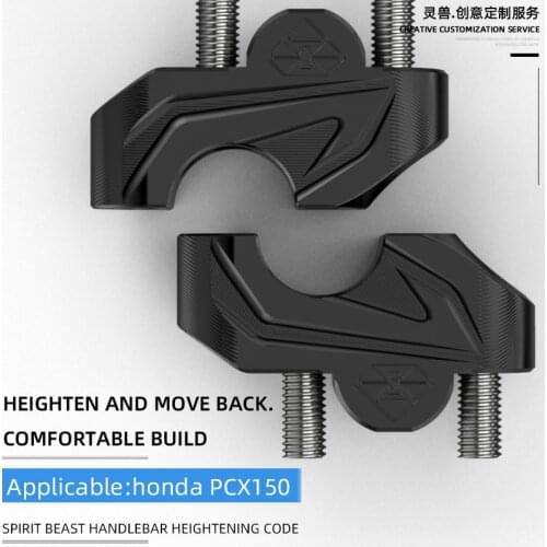 Spirit Beast Motorcycle Handlebar Seat Modified Handlebar Heightening Mount Accessories for Honda Pcx 150 Handle Rear Shift Base