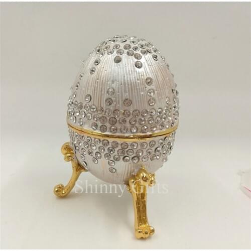 Metal Style Enameled Egg Easter Gifts and Chirstmas Gift Box