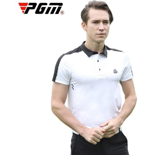 PGM Golf Anti-Wrinkle Fabric Clothing Summer Outdoor Sport Mens Quick Dry Short-Sleeve T-shirt Yf246
