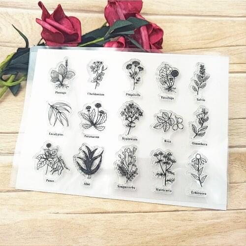 Hot selling Flower list transparent clear stamp / silicone seal roller stamp DIY scrapbook album / card production