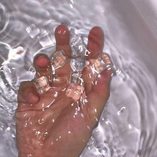 Crystal Ice Cube Stud Earrings for Women Party Club Fashion Jewellery Accessories Christmas Cute Earrings for Women Aretes 2021