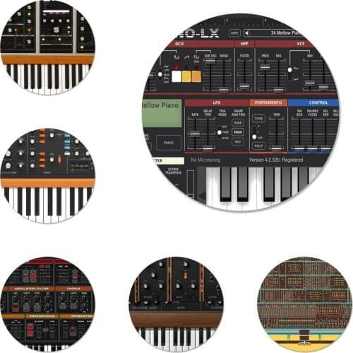 Classic Synth Synthesizer Moog Icons Pins Badge Decoration Brooches Metal Badges For Clothes Backpack Decoration 58mm