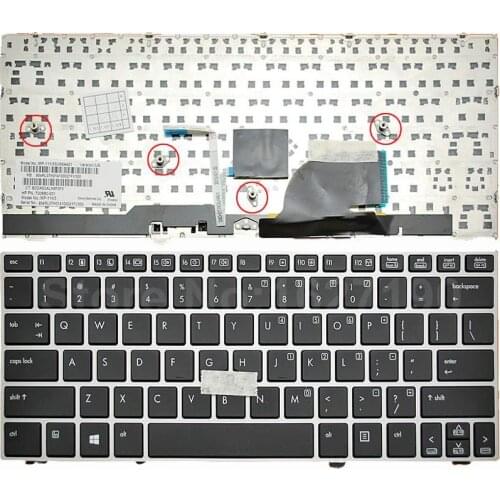 US Keyboard For HP 2170P SILVER FRAME BLACK With Point stick Win8 New Laptop Keyboards MP-11K33US64421