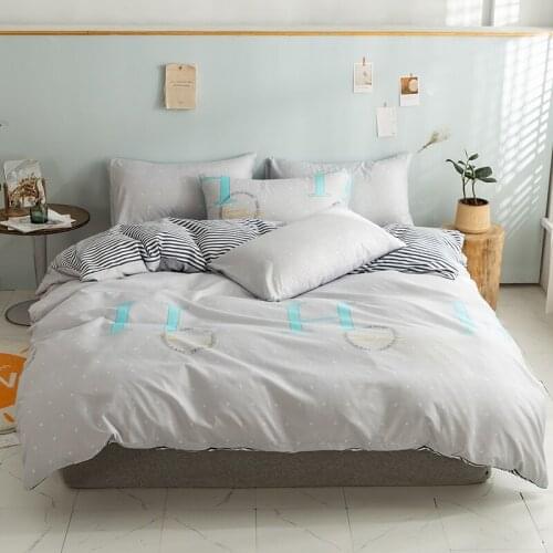 Modern Minimalist Style Bedding Set, Duvet Cover Pillowcase 3pcs210x210,200x200 Quilt Cover, Stripe King Size Bed Sets