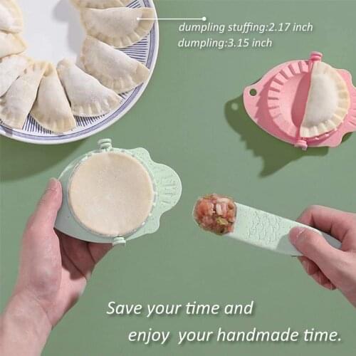 Kitchen DIY Dumplings Maker Tool Wheat Straw Jiaozi Pierogi Mold Dumpling Mold Clips Baking Cooking Pastry Kitchen Accessories