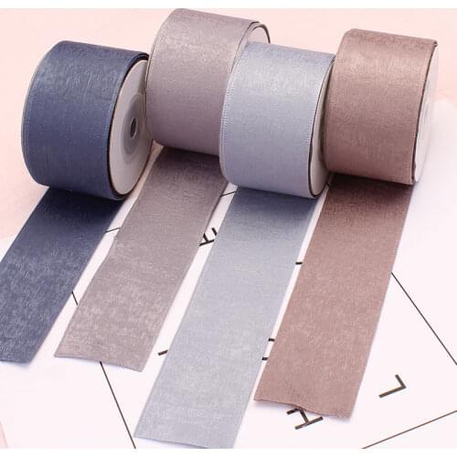 5M Gift Flower Packing Solid Thick Velvet Double Sided Satin Ribbon Tape for Crafts DIY Hair Bow Wedding Baking Decora Accessory