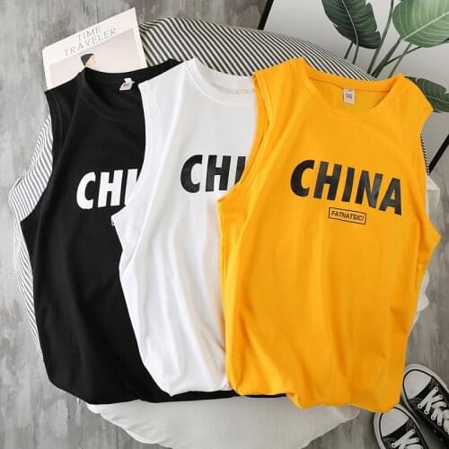 2020 New Summer Cotton Mens Tank Tops Fashion Round Collar Sleeveless Shirt Leisure Bodybuilding Workout Loose Tank Tops Men