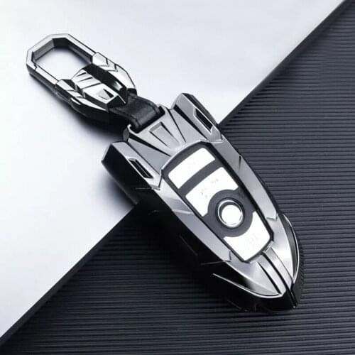Armor Style Metal Smart Car Key Case Cover Holder Shell Keychain Accessories For BMW 1 3 4 5 6 7Series X3 X4 F30 F10