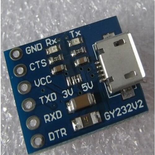 Free shipping 5Pcs USB to TTL FT232RL communication module flash board GY232V2 MICRO FT232RL USB