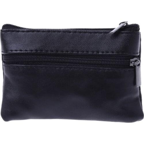 Soft Men Women Card Coin Key Holder Zip Leather Wallet Pouch Bag Purse Gift New Drop Ship