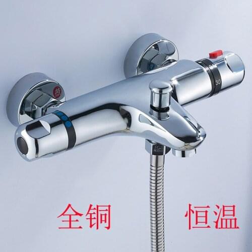 Wall Thermostatic Bath Shower Mixer Brass Bathroom Shower Faucet Thermostatic Control Valve Mixer Tap