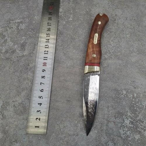 Full Tang Fixed Blade Knife Survival Knives Camping Tools Handmade Straight knives VG10 Damascus Steel Hunting Knife