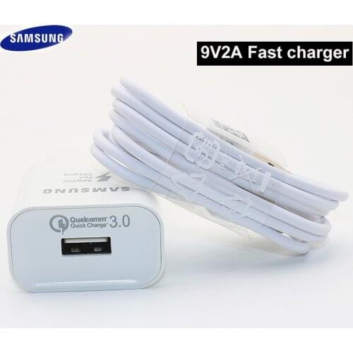 For Original Samsung Charger Adaptive Fast Charger 9V2A Eu Plug Usb Quick Adapter Type-C Cable For Galaxy S9 s8 Plus Note 9