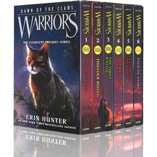 8-15 year 6book/set Erin Hunter Warriors Dawn of the Clans English picture story books Childrens literature chapter Bridge Book