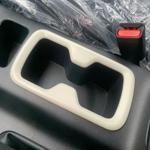 For Nissan Navara NP300 2017 2018 2019 Carbon Fiber Front Center Console Water Cup Holder Cover Frame Trim Car Accessories