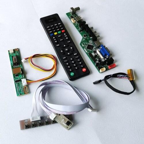 Fit LTN141W1/LTN141W3 Audio VGA USB Remote laptops panel 1280*800 1-CCFL 14.1" 30Pins LVDS LCD display controller board kit