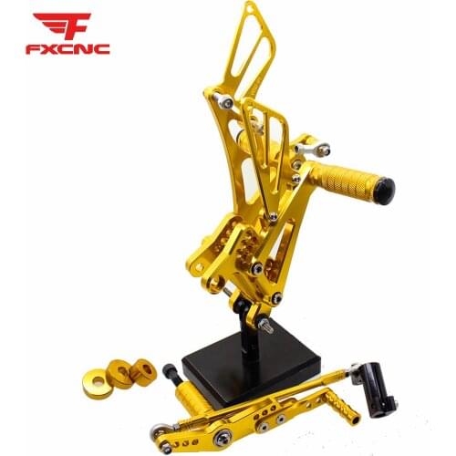 For YAMAHA YZF R1 2007-2008 Adjustable Aluminum Motorcycle Rearset Footrest Footpeg Motorcycle Rear Set Footrest Foot Pegs