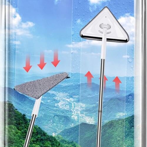 Triangles Lazy Cleaning Mop Adjustable 360 Degree Rotatable Telescopic Rod Mop For Clean Roofs Walls Cars Corners SCIE999