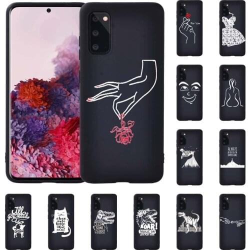 White Picture Pattern Luxury Phone Case for Samsung S8 S9 S10/S10 Plus Samsung S20/S20 Plus Soft Silicone Anti-drop Cover