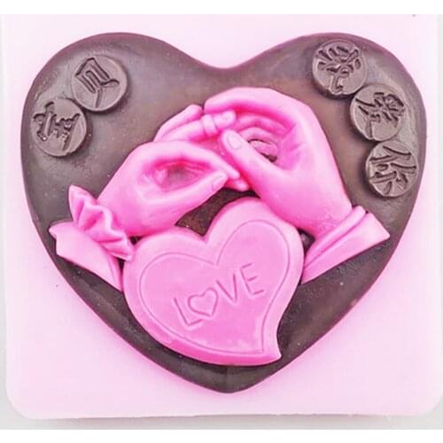 Valentines love of series wearing a wedding ring diy handmade chocolate silicone mold soaps cake mold Love the silicone mold