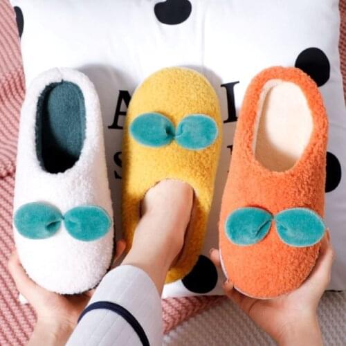 Women Thick Platform Slippers Winter Plush Eva Soft Leisure House Slippers Cute Indoor Bedroom Anti-slip Men Fashion Shoes