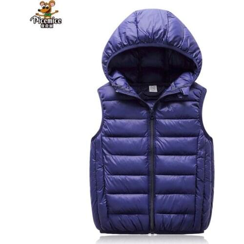 Warm Cotton Baby Boys Girls Vest Child Waistcoat Children Outerwear Hooded Winter Coats Kids Clothes For Age 3-12 Years Old