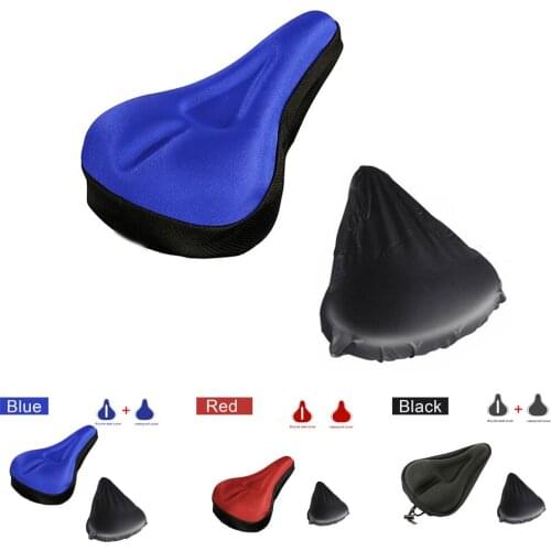 Mountain Bike Thickened Soft Seat Cover + Summer Bicycle Rain Cushion Cover Bike Equipment Accessories Comfortable Saddle Cover
