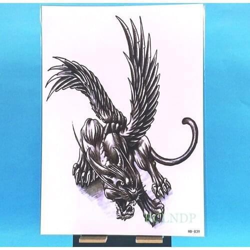 Waterproof Temporary Tattoo Sticker wild Beast dragon tatto stickers flash tatoo fake tattoos for men