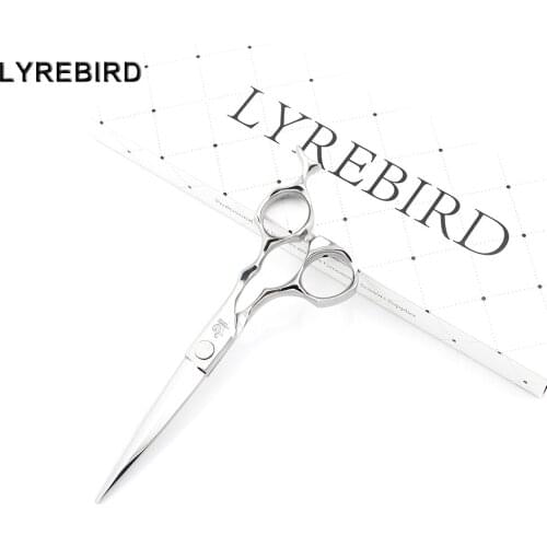 Japan hair scissors 6 INCH Hair Shear with Flat Screw and Fish Tail Handle F29 Lyrebird HIGH CLASS NEW