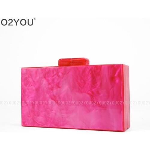 2017 Pearl Fuchsia Rose Red Acrylic Clutches Luxury Handbags Woemn Bags Designer Mini Bolsa Feminina Wallet Card card holder