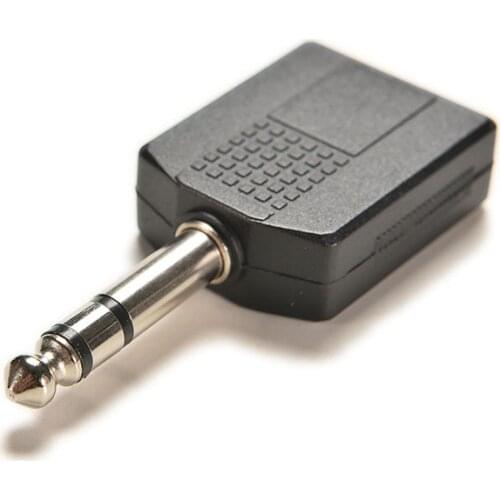 1pcs Stereo Audio Jack Plug Adapter Single Male to Female 6.5mm Dual Mono Stereo Jack Headphone Microphone Y Splitter Converter