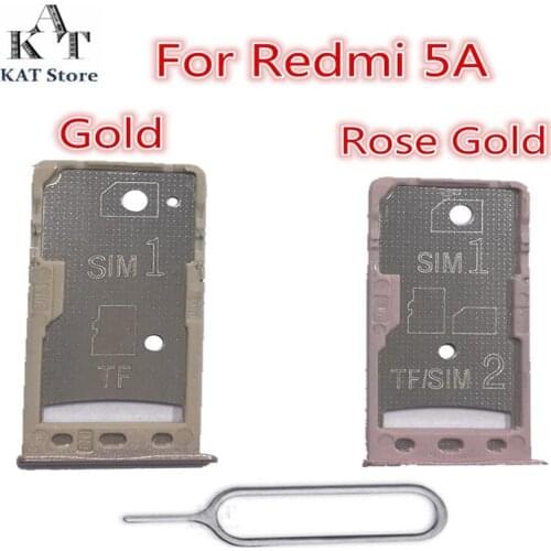 10 Piece For Redmi 5 5A 6 6A SIM Card Tray Micro SD Card Holder for Redmi 5 5A 6 6A With Eject Pin Needle Tool Replacement Parts