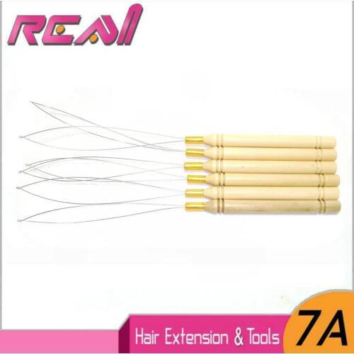 10Pcs Micro Rings Loop Tool Loop Threader Pulling Needle Used With Hair Plier And Micro Beads For Feather Hair Extension Tools