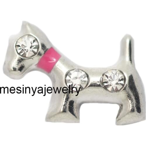 10pcs Red Clay Dog Custom Floating Charms For Glass Locket